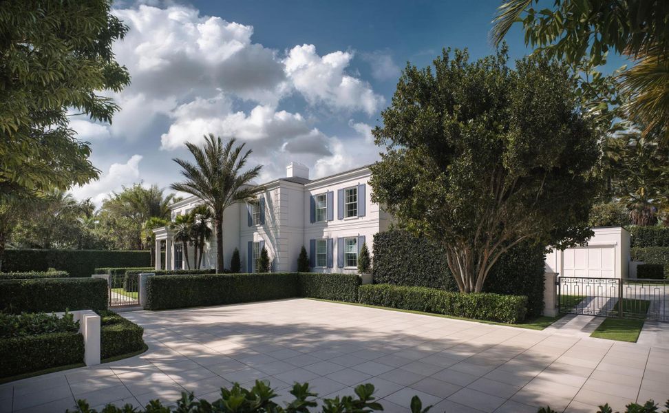 Exterior details and patio area of a home in , Palm Beach (Image 4). Exterior details and patio area of a home in , Palm Beach (Image 4).