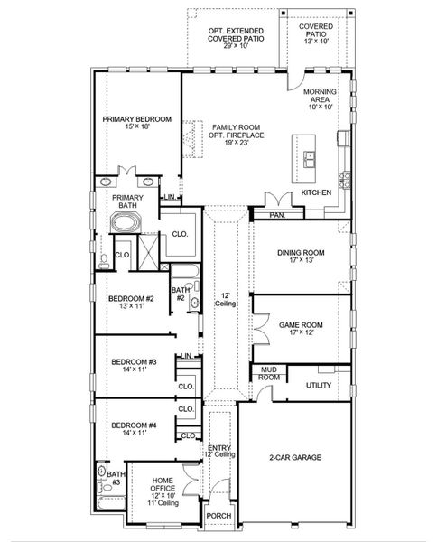 2D floor plan layout of this home in Elyson, Katy, TX (Image 2). 2D floor plan layout of this home in Elyson, Katy, TX (Image 2).