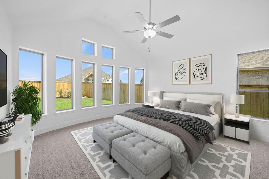 Furnished interior view inside a new home in Bridgeland, Cypress (Image 7).