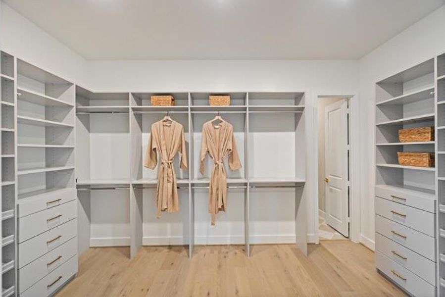 This floor plan includes large walk-in closets. Representational image.