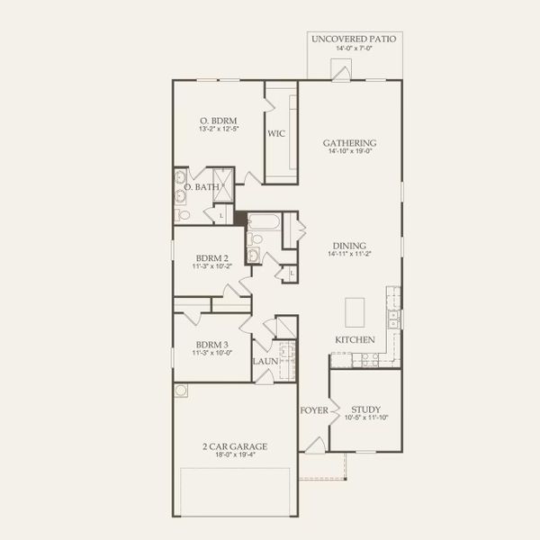 Centex Homes, Hewitt floor plan