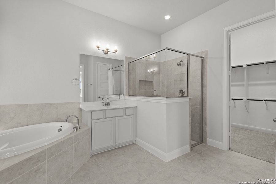 Furnished interior view inside a new home in Stillwater Ranch 45', San Antonio (Image 6).