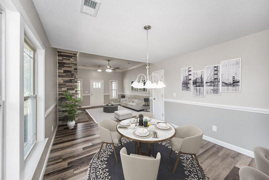 Representative furnished interior of a home built from the Pacific by Enchanted Homes in Arcadia Village, Spartanburg (Image 6).