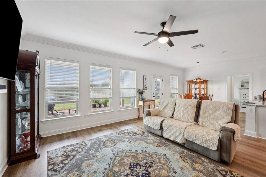 Furnished interior view inside a new home in , Orange (Image 6). Furnished interior view inside a new home in , Orange (Image 6).