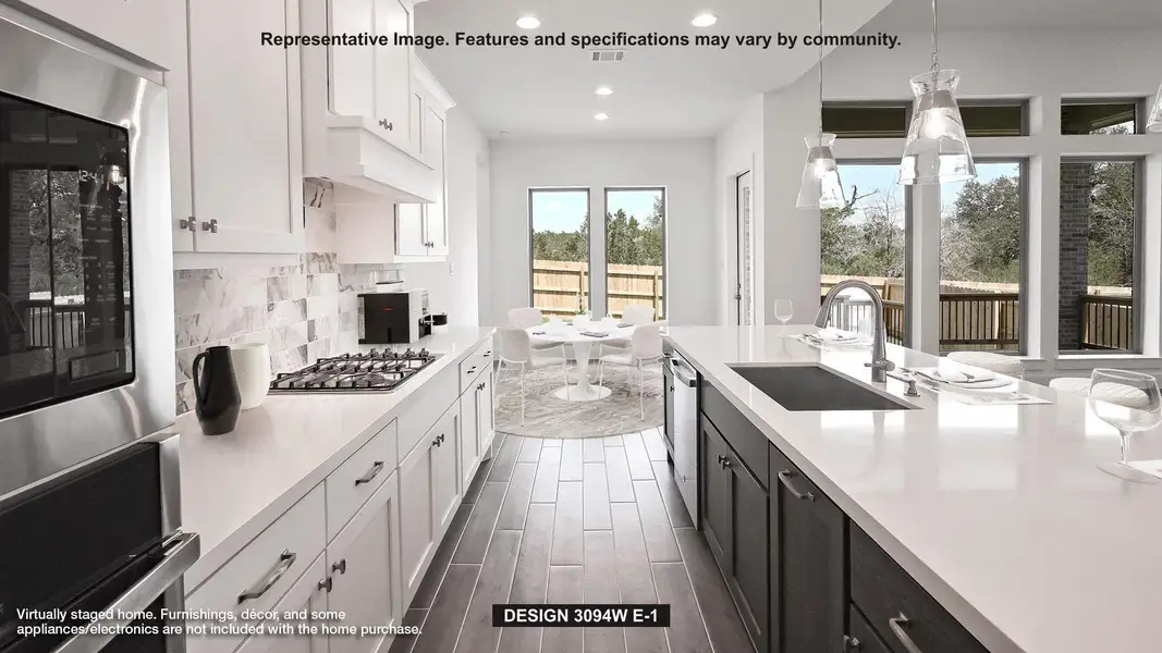 Furnished interior view inside a new home in Lariat 60', Liberty Hill (Image 3).