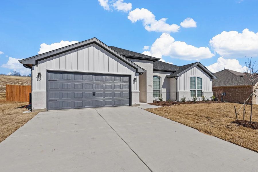 Representative exterior photo of a completed home built from the Iverson I by Cheldan Homes in Stoneview, Glen Rose, TX (Image 36).