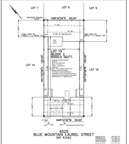 Plot Map for 4525 Blue Laurel Street by HistoryMaker Homes! Plot Map for 4525 Blue Laurel Street by HistoryMaker Homes!