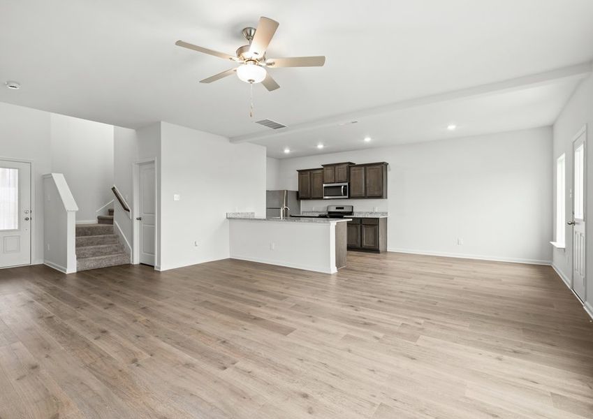 The Cypress has an open-concept layout.