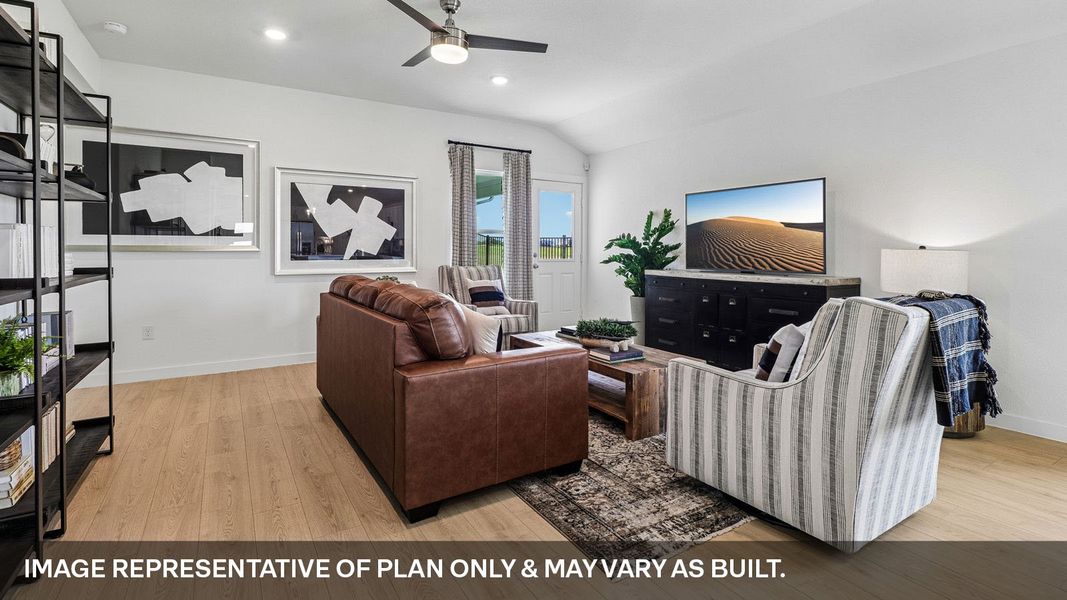 Furnished interior view inside a new home in Trails at Wildhorse, Austin (Image 11).