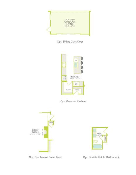 2D floor plan layout for the Rosedale by Tri Pointe Homes in Lariat, Liberty Hill, TX (Image 5).