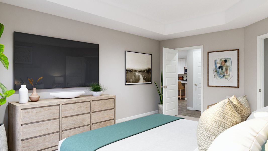 Representative furnished interior of a home built from the The Cortona by Legend Homes in Hunters Ranch, San Antonio (Image 13).