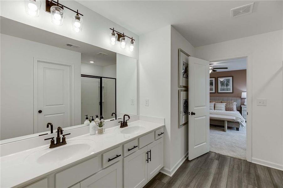 Furnished interior view inside a new home in Langston Reserve, Cartersville (Image 24). Furnished interior view inside a new home in Langston Reserve, Cartersville (Image 24).