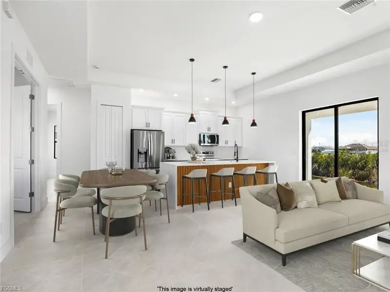 Furnished interior view inside a new home in , Cape Coral (Image 6).