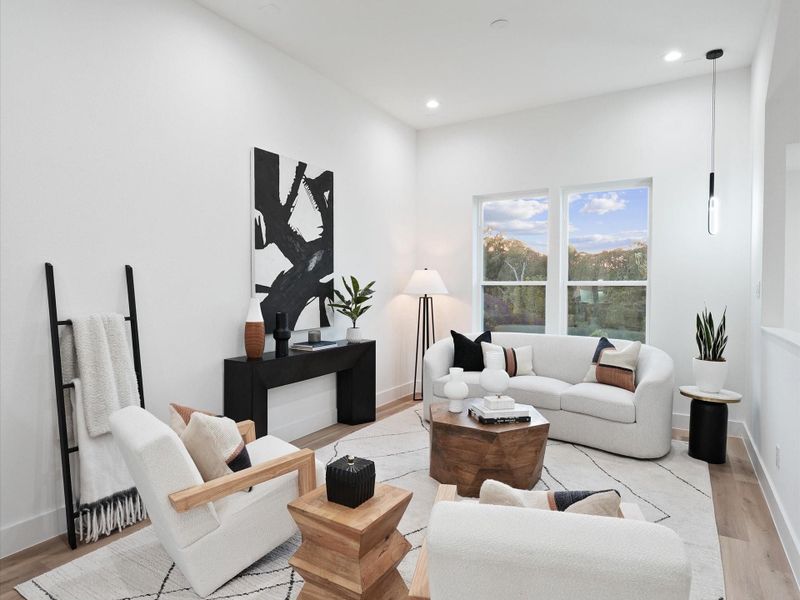 Furnished interior view inside a new home in , Houston (Image 10).