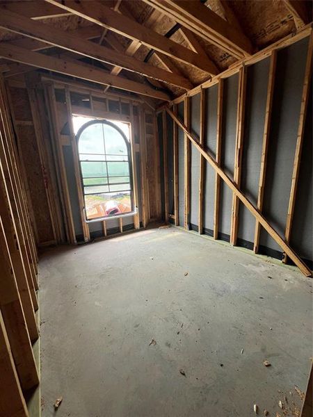 Downstairs bedroom with a full bathroom.