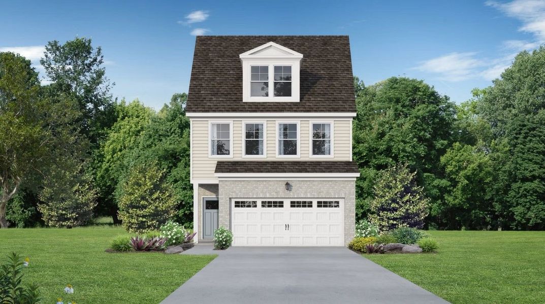Front exterior of a new home in Lake Park Villas, Wylie, TX, highlighting curb appeal (Image 4).