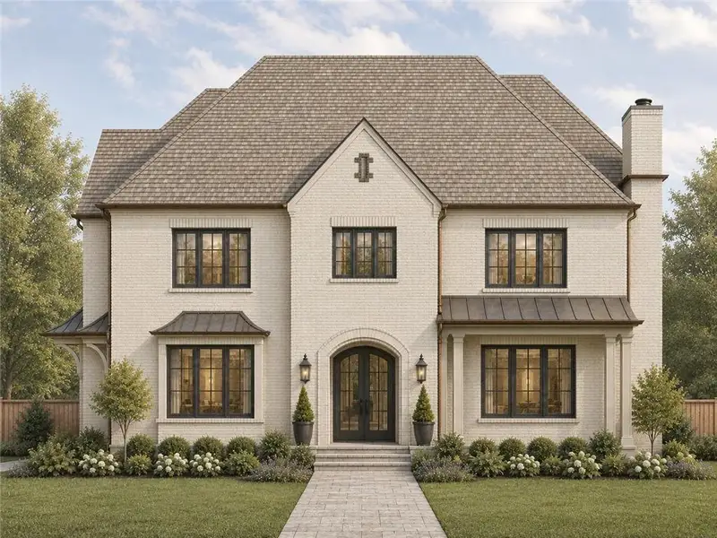 Front exterior of a new home in , Milton, GA, highlighting curb appeal (Image 1). Front exterior of a new home in , Milton, GA, highlighting curb appeal (Image 1).