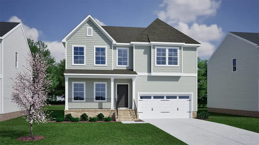 Representative exterior photo of a completed home built from the Telfair - Genesis Value Collection by Mungo Homes in Burke Estates, Chesnee, SC (Image 24). Representative exterior photo of a completed home built from the Telfair - Genesis Value Collection by Mungo Homes in Burke Estates, Chesnee, SC (Image 24).