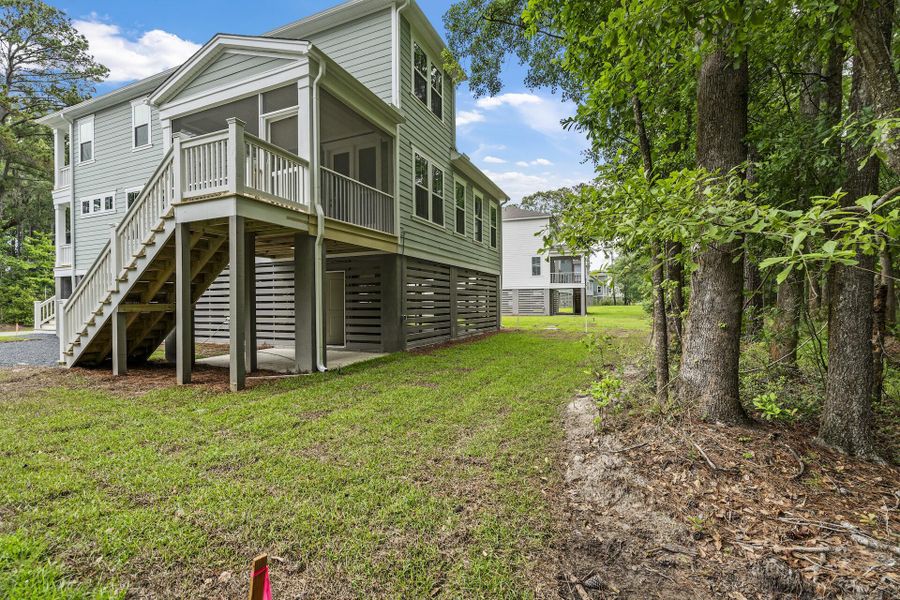 Exterior details and patio area of a home in Waterloo Estates, Johns Island (Image 21).