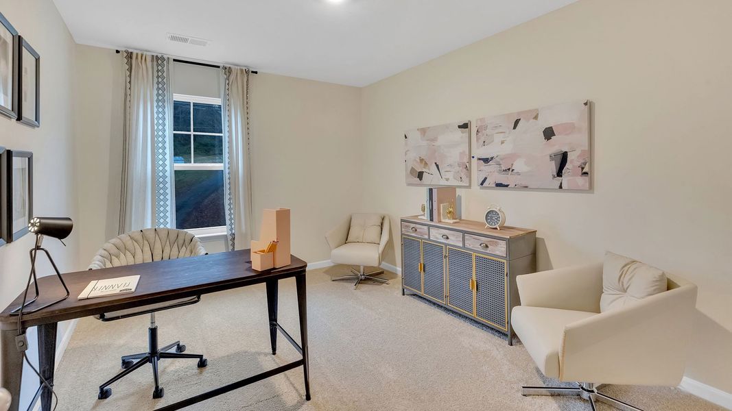 Furnished interior view inside a new home in The Hideaway at Fox Meadows, Bluff City (Image 17).