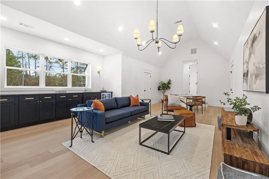 Furnished interior view inside a new home in , Johns Creek (Image 47).