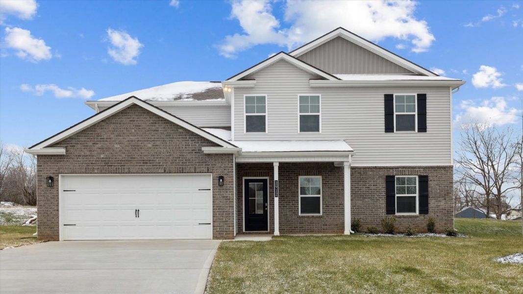 Representative exterior photo of a completed home built from the Fairview by D.R. Horton in Keebler Meadows, Johnson City, TN (Image 19).