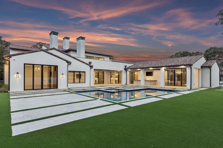 Front exterior of a new home in , Westlake, TX, highlighting curb appeal (Image 19). Front exterior of a new home in , Westlake, TX, highlighting curb appeal (Image 19).