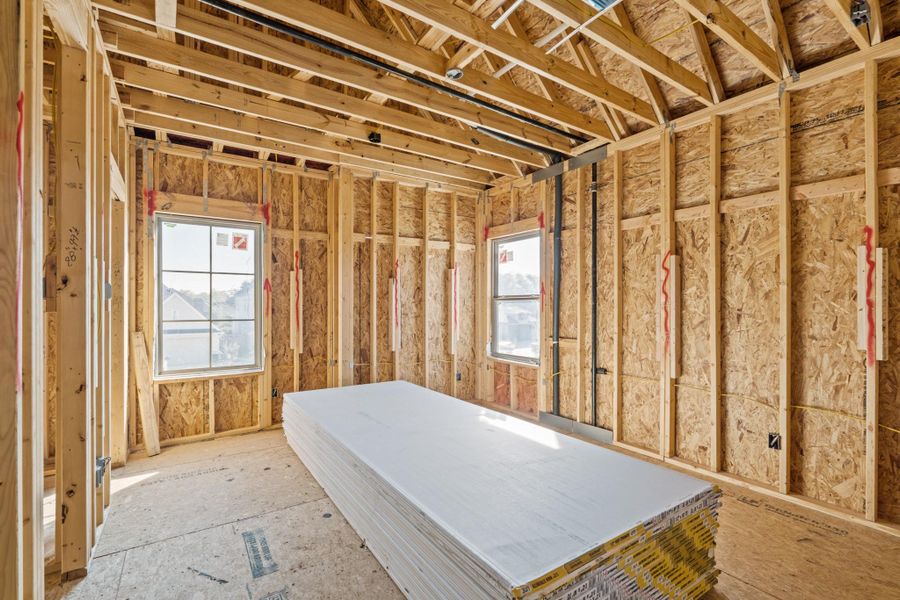 In-progress construction of a new home in The Park and The Reserve, Fulshear, TX (Image 8).