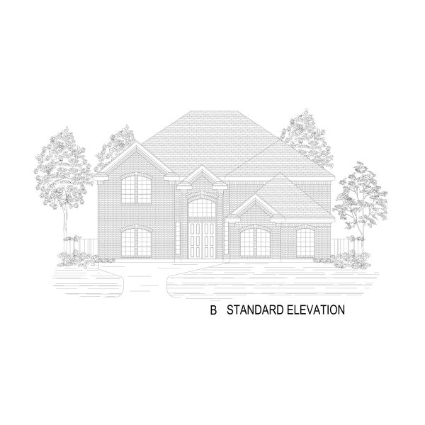 Representative rendering of the exterior for the Northcrest 2FSW (w/Media) by First Texas Homes (Image 2).