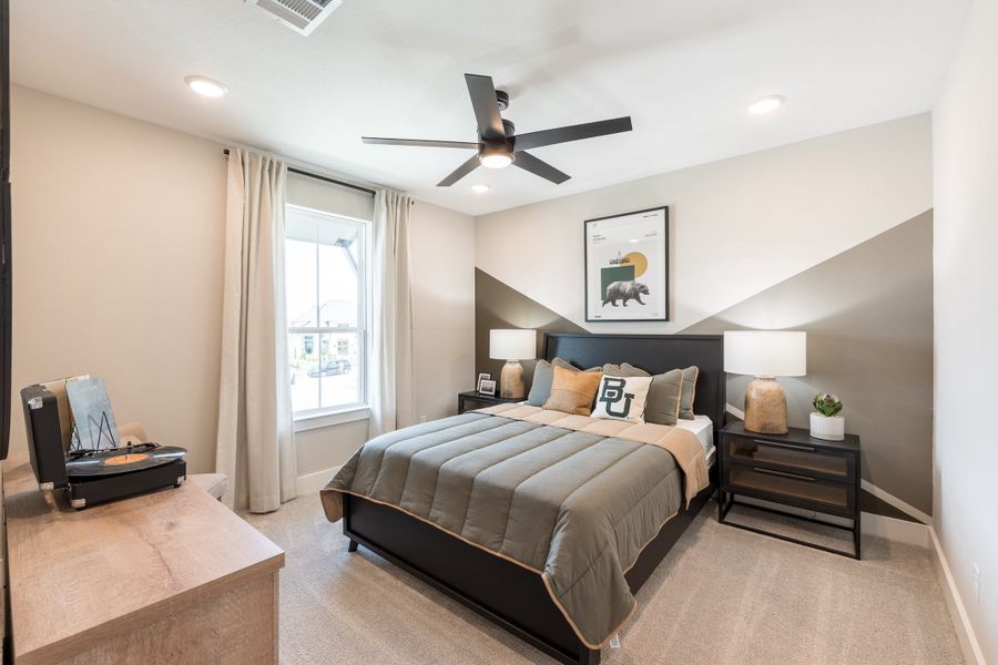Representative furnished interior of a home built from the Camden by Tri Pointe Homes in Bridgeland, Cypress (Image 47).