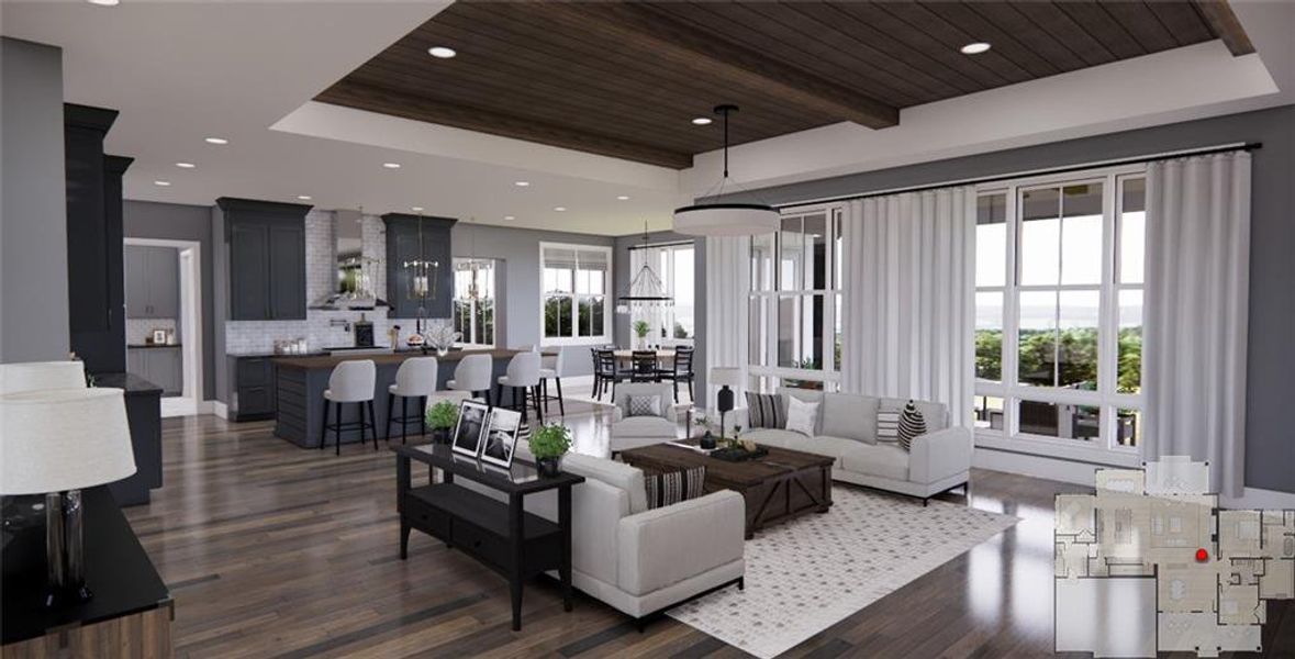 Furnished interior view inside a new home in , Ellijay (Image 31).