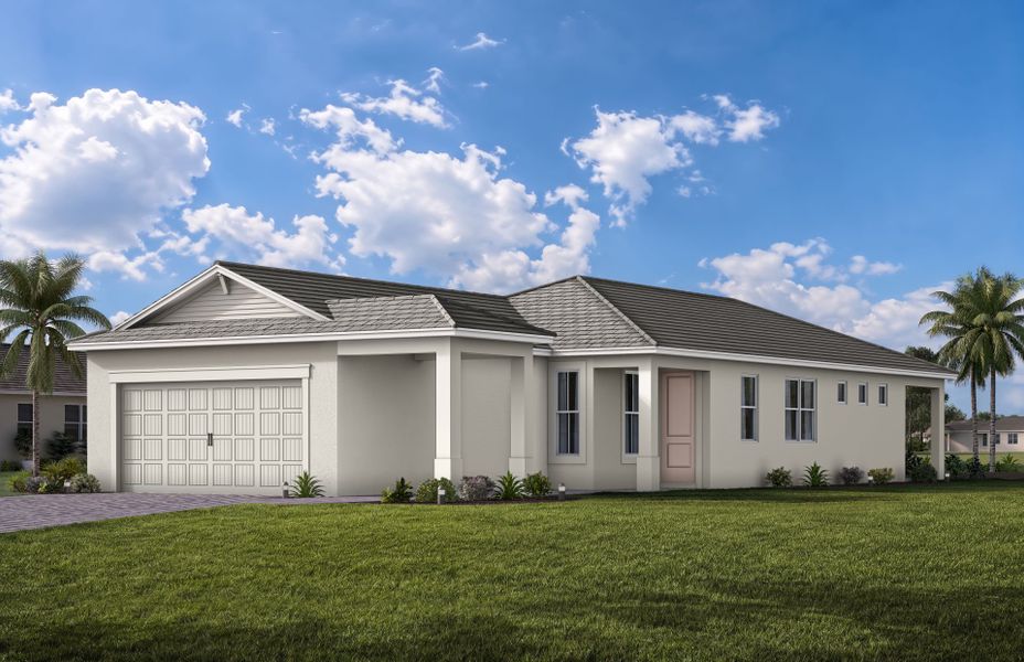 Representative exterior photo of a completed home built from the Flagstone by Pulte Homes in SeaFlower, Bradenton, FL (Image 21). Representative exterior photo of a completed home built from the Flagstone by Pulte Homes in SeaFlower, Bradenton, FL (Image 21).