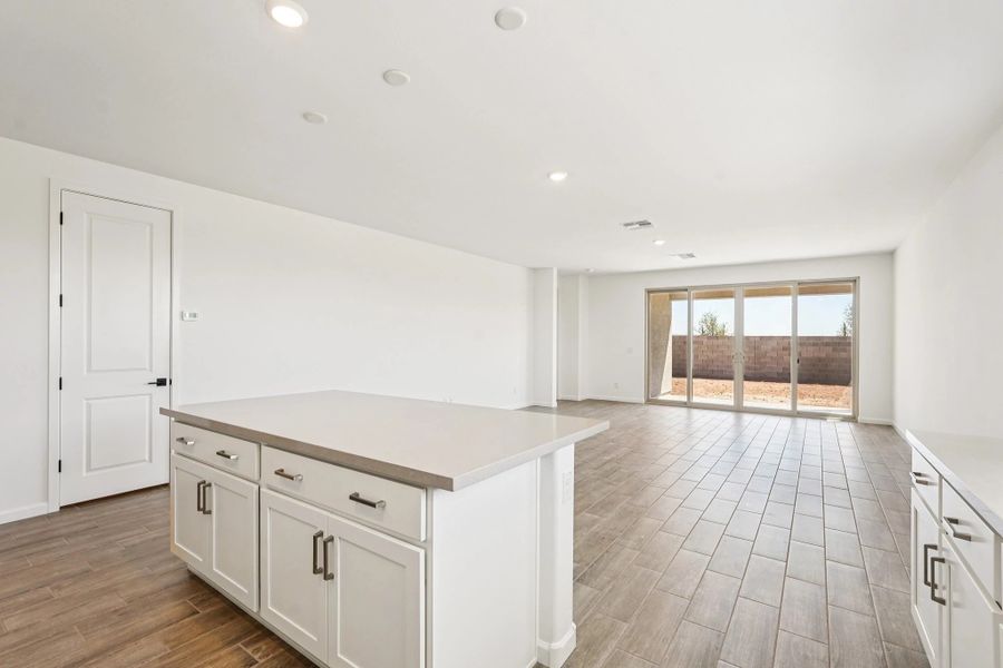 Kitchen and great room Kitchen and great room