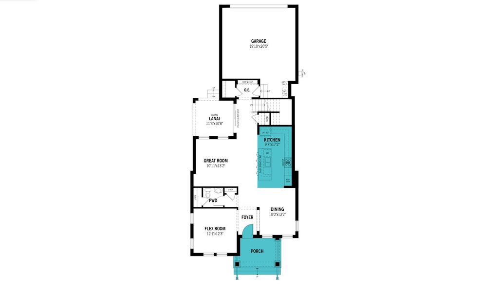 2D floor plan layout of this home in Celebration, Celebration, FL (Image 4).