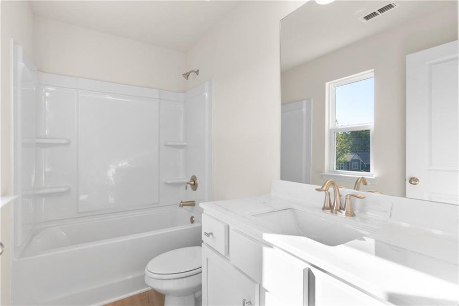 Furnished interior view inside a new home in The Village at Shallowford, Kennesaw (Image 16). Furnished interior view inside a new home in The Village at Shallowford, Kennesaw (Image 16).