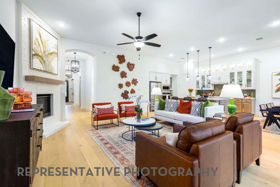 Furnished interior view inside a new home in 6 Creeks at Waterridge, Kyle (Image 12).