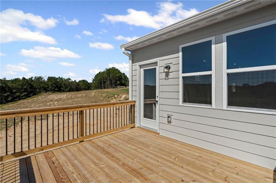 Exterior details and patio area of a home in Villas at Gold Creek, Dawsonville (Image 20).