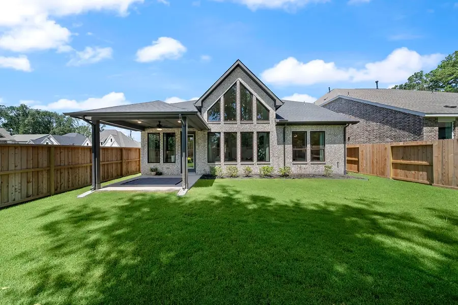 Exterior details and patio area of a home in The Highlands 50', Porter (Image 4).