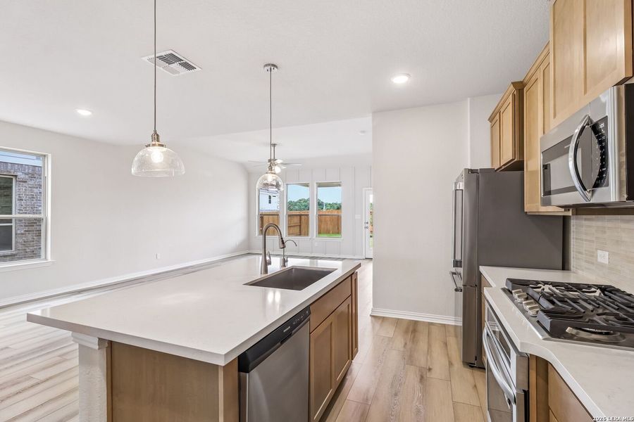 Furnished interior view inside a new home in Stream Waters, Seguin (Image 7).