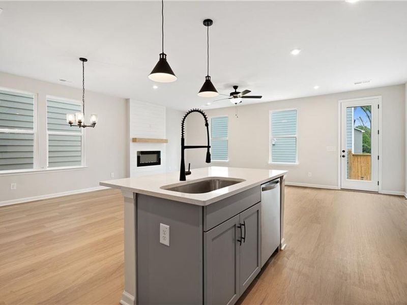 Furnished interior view inside a new home in The Village at Shallowford, Kennesaw (Image 9).