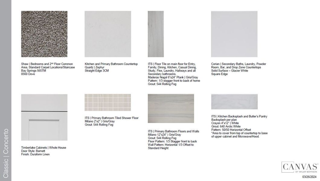 Sample of building materials used in homes in Headwaters at Lofton Creek, Yulee (Image 23).