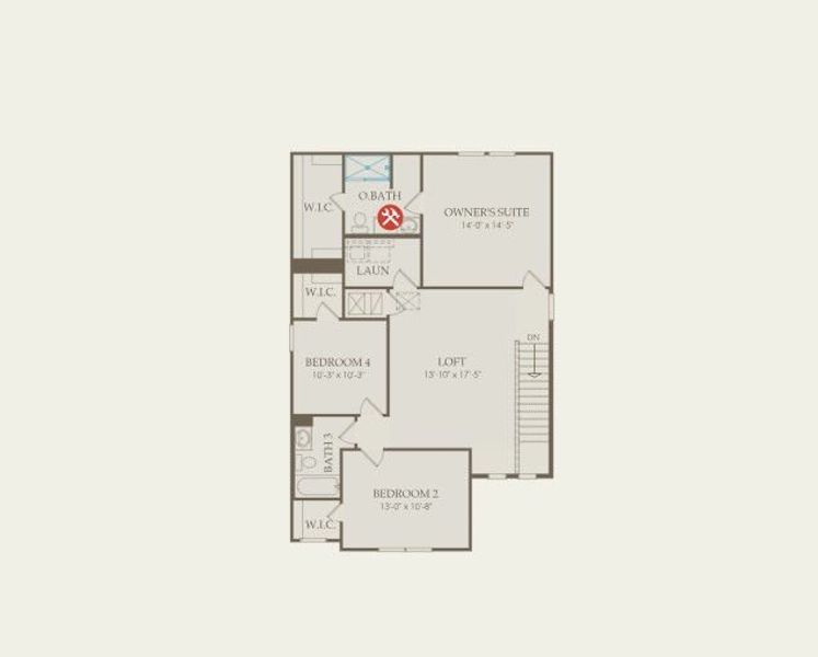2D floor plan layout for the Coolidge by Centex in Davis Ranch, San Antonio, TX (Image 5).