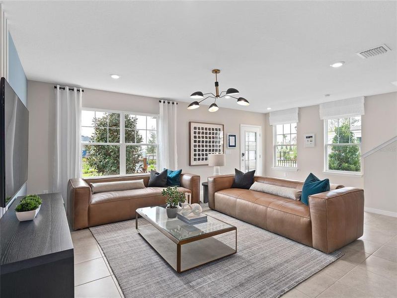 Furnished interior view inside a new home in The Landings at Live Oak Lake, St. Cloud (Image 6). Furnished interior view inside a new home in The Landings at Live Oak Lake, St. Cloud (Image 6).