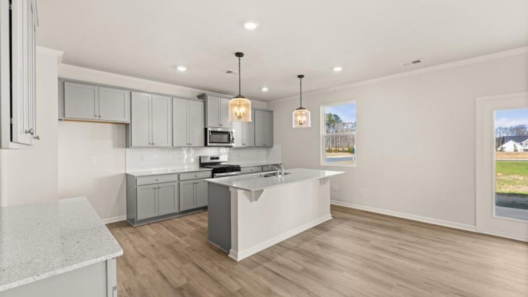 Furnished interior view inside a new home in Fairway 17 at Mirror Lake, Villa Rica (Image 12).