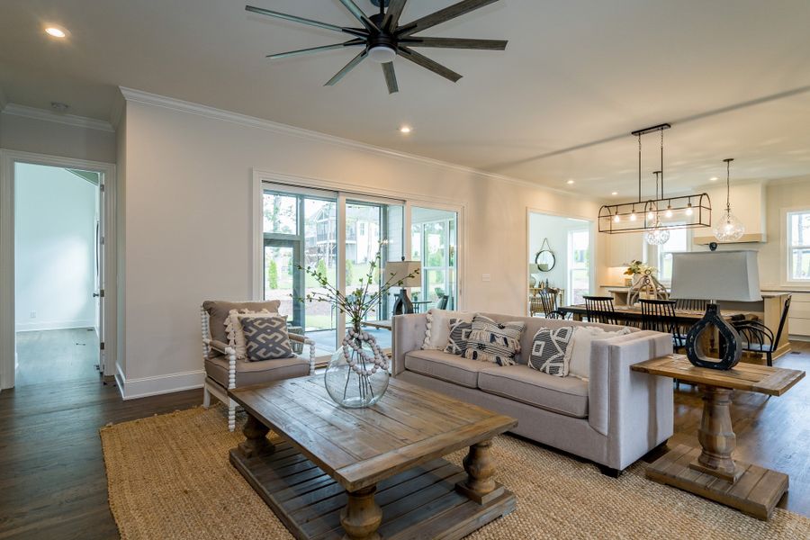 Representative furnished interior of a home built from the Covington by Homes by Dickerson in Cattail, Clayton (Image 8). Representative furnished interior of a home built from the Covington by Homes by Dickerson in Cattail, Clayton (Image 8).