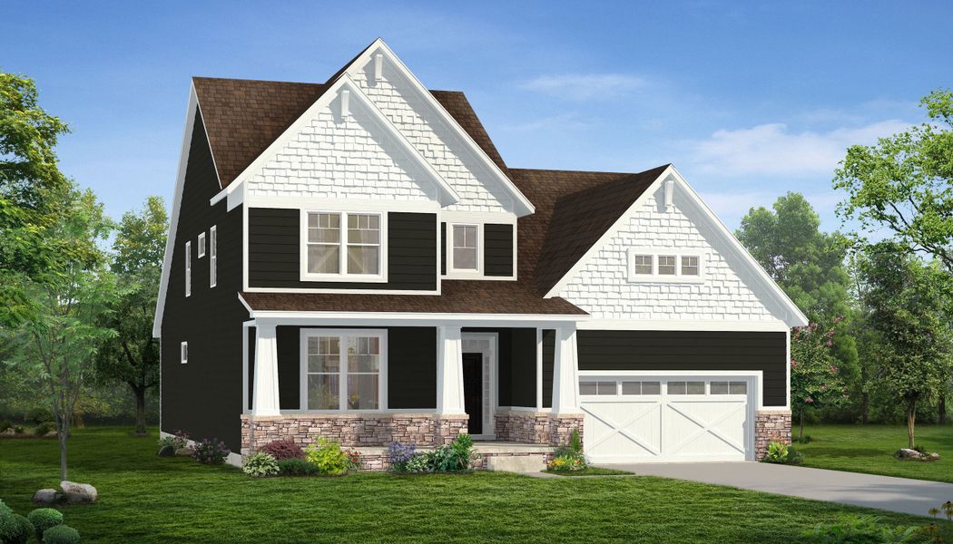 Representative exterior photo of a completed home built from the The Middleton by Norfolk Homes in Coronado Estates, Jackson, MI (Image 28). Representative exterior photo of a completed home built from the The Middleton by Norfolk Homes in Coronado Estates, Jackson, MI (Image 28).