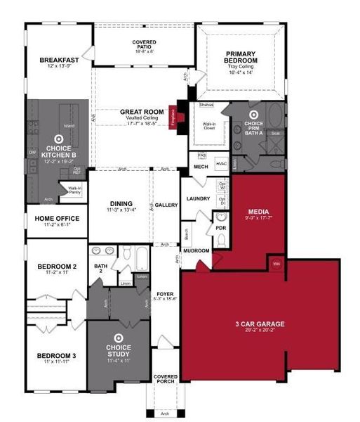 Beazer Homes The Villages of Hurricane Creek Manor Floorplan.