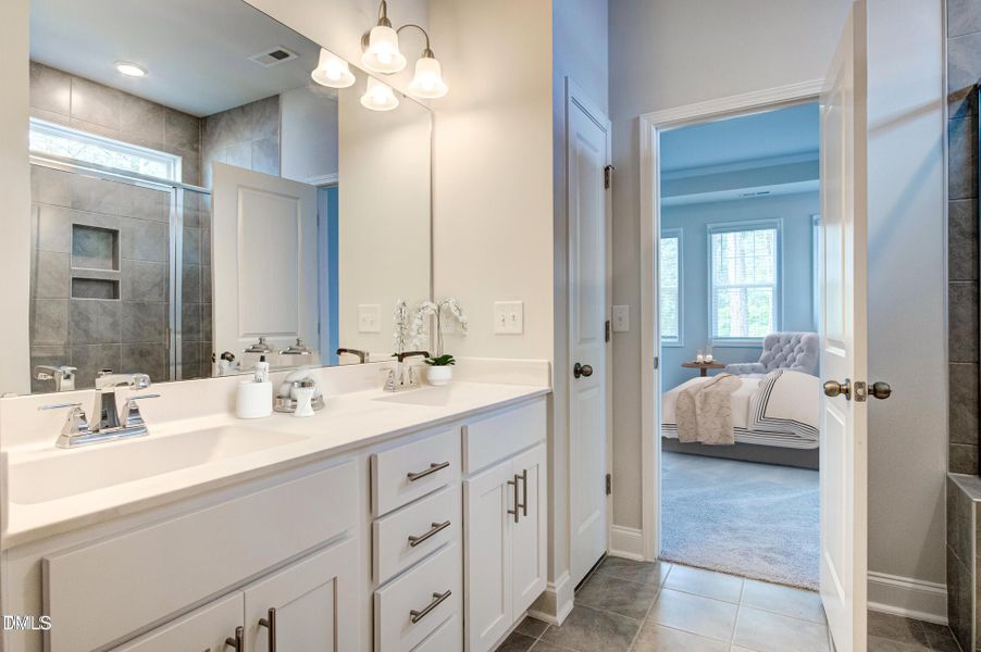 Furnished interior view inside a new home in The View, Durham (Image 14).