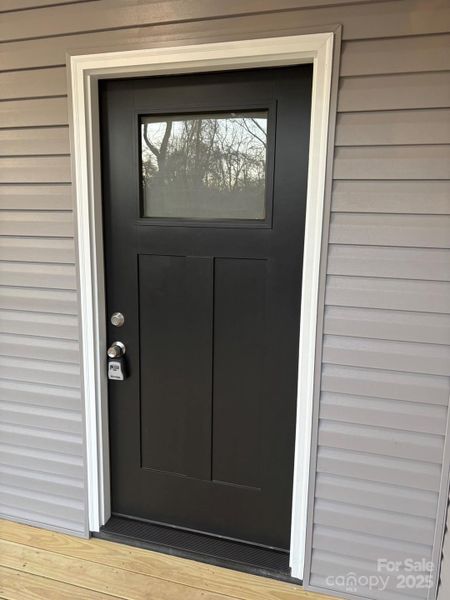 Easy entry from the covered front porch. Easy entry from the covered front porch.
