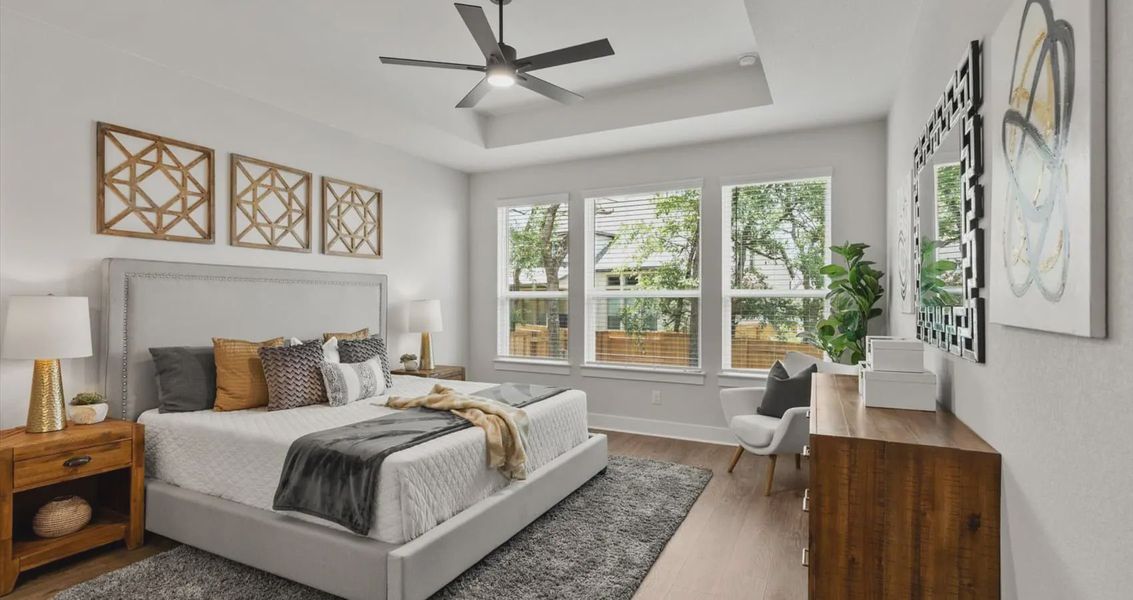 Representative furnished interior of a home built from the Mia by Chesmar Homes in Sunfield, Buda (Image 8). Representative furnished interior of a home built from the Mia by Chesmar Homes in Sunfield, Buda (Image 8).